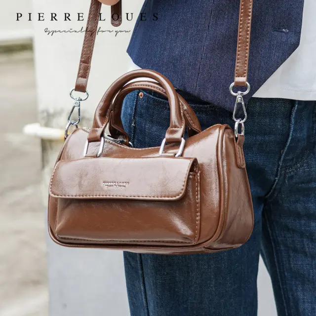 Γυναικεία Τσάντα Χειρός & Χιαστί Pierre Loues PL615-50 μαύρο - One Size 2