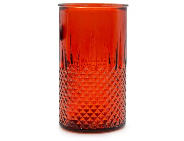 Ποτήρι Glass Drops Diamante (2393DB343) Από ανακυκλωμένο γυαλί, Χωρητικότητας 450ml, Διαστάσεων Ø 8 x Υ 13.5 cm, Pumpkin 2393DB343 2