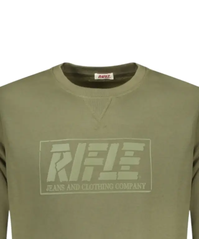 Rifle Jeans - Ανδρική Μπλούζα Φούτερ Regular Fit RFF415-ARMY Χακί 3