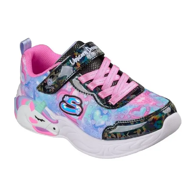 Skechers Girl's S-Lights Unicorn Dreams Heart Sparkles Πολύχρωμο 303063LC-BKMT (Skechers) 2