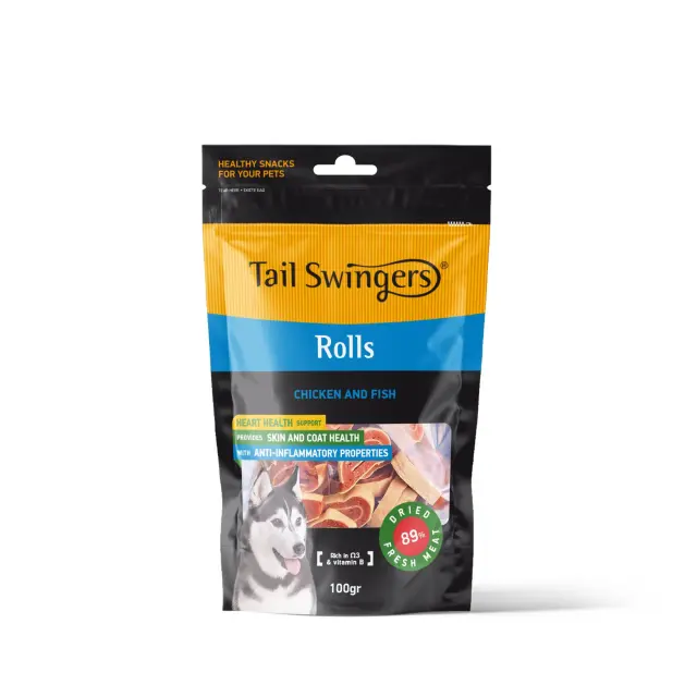 Tail Swingers Σνακ Ρολό με Κοτόπουλο & Ψάρι 100gr