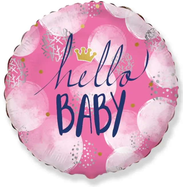 Μπαλόνι Φοιλ 18 Hello Baby Girl / 46 εκ