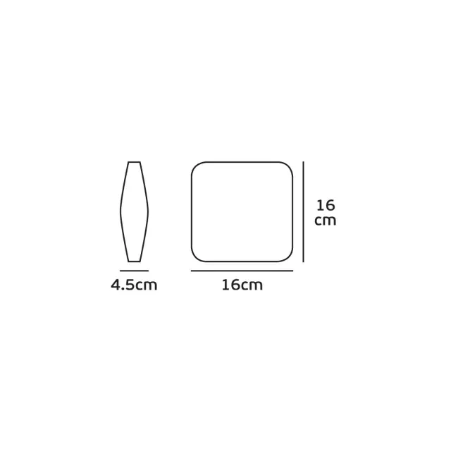 Kid Φωτιστικό Led τοίχου 14W 3000K 4x60° IP54 16x16x4.5xm μαύρο 3