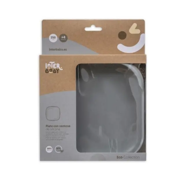Interbaby Πιάτο Σιλικόνης Grey SI005-76 2