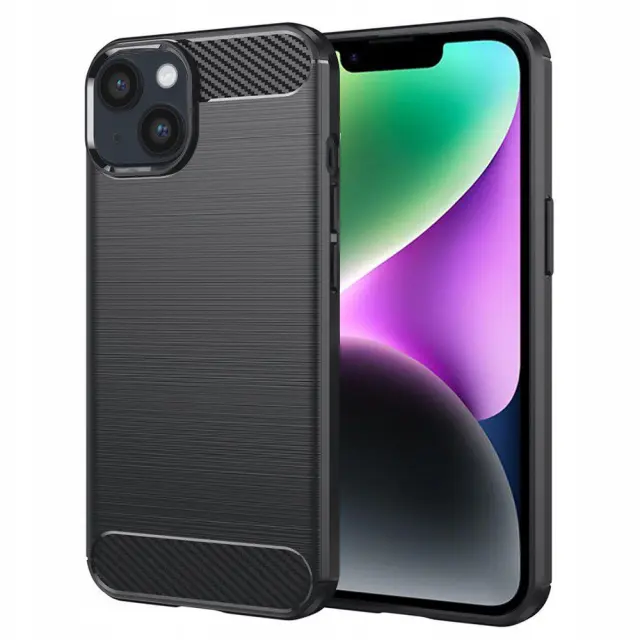 Techsuit® Silicone Carbon για iPhone 13/14 - Black