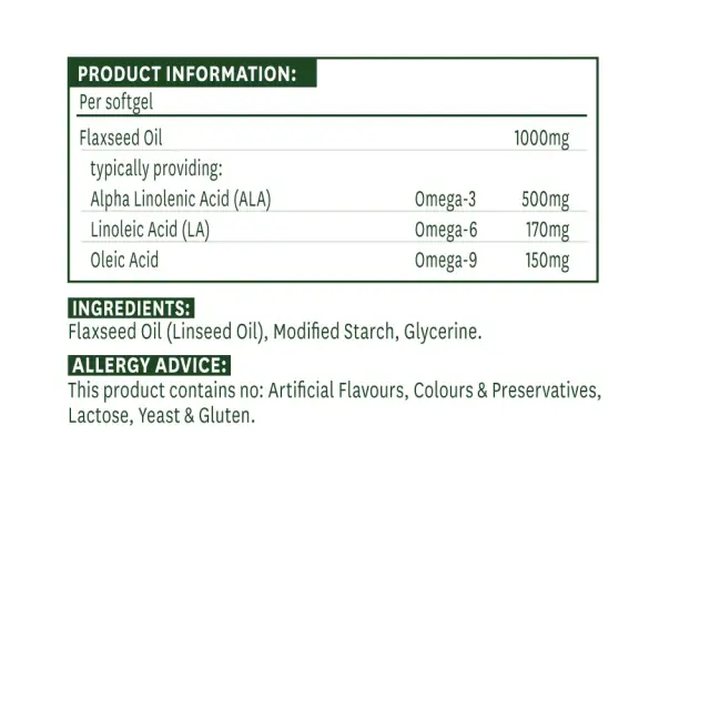 Natures Aid Flaxseed Oil 1000 mg 2