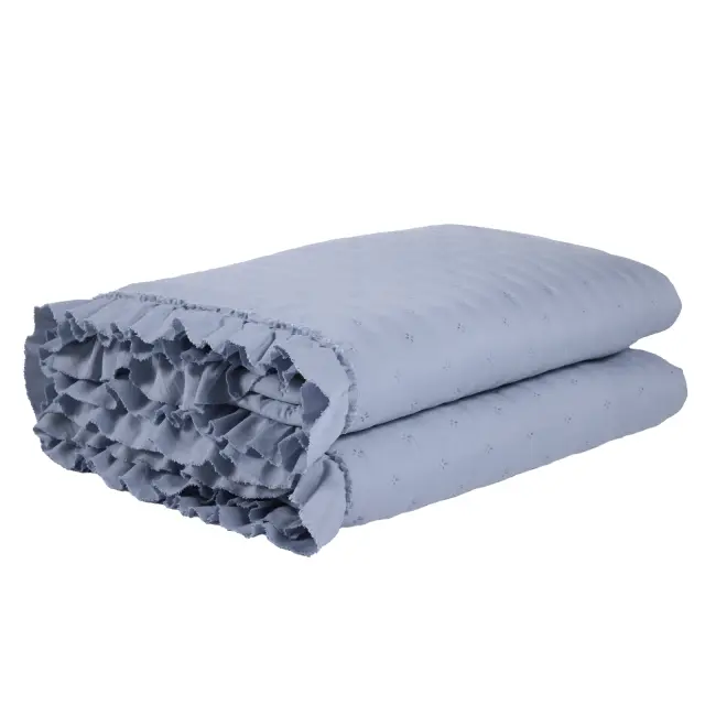 Κουβερλί 220x240 Υπέρδιπλο Happy Das Home 9657 Blue 100% Microfiber 2