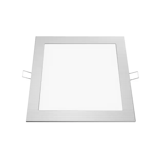 LED ΠΑΝΕΛ ΧΩΝΕΥΤΟ 230V AC 18W 4000K 1800LM Ra80 Φ223mm ΝΙΚΕΛ ΜΑΤ ΤΕΤΡΑΓΩΝΟ / PENU1840SNM