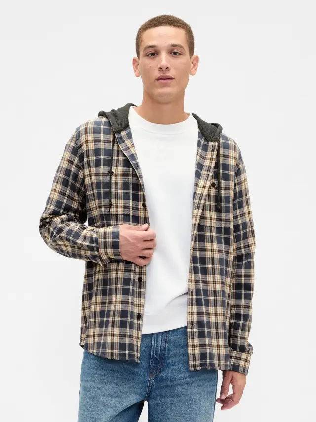 Πουκάμισο σε Standard Γραμμή blue brown plaid