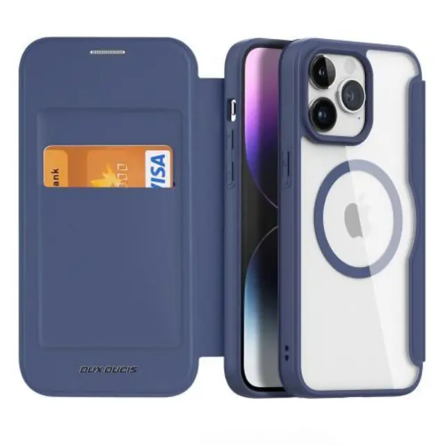 Θήκη Flip Dux Ducis Apple iPhone 15 Pro Wallet Skin X Pro Μπλε N63042
