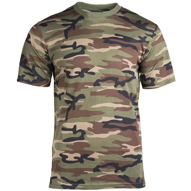 Mil-Tec Woodland T-Shirt-Μπλούζα Παραλλαγής για Τακτική -Καθημερινή Χρήση - 51-Woodland Camo