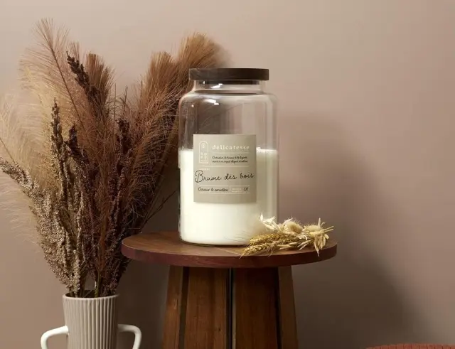 Αρωματικό κερί Home Deco Factory με διάρκεια καύσης 70 ώρες, άρωμα Wood Mist και διαστάσεις 14x23.5cm BO0082 2
