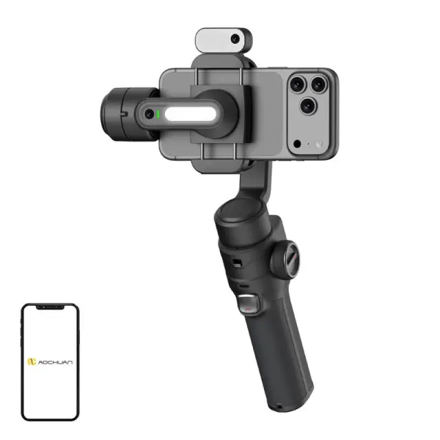 Aochuan S3 Dual Ai Gimbal Κινητού με Σταθεροποιητή 3 Αξόνων και 10 ώρες λειτουργίας Μαύρο