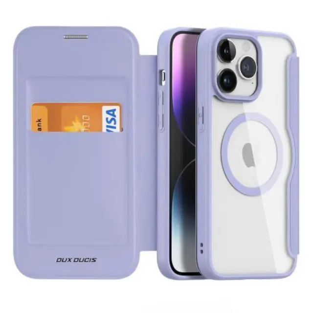 Θήκη Flip Dux Ducis Apple iPhone 15 Pro Wallet Skin X Pro Μωβ N63006