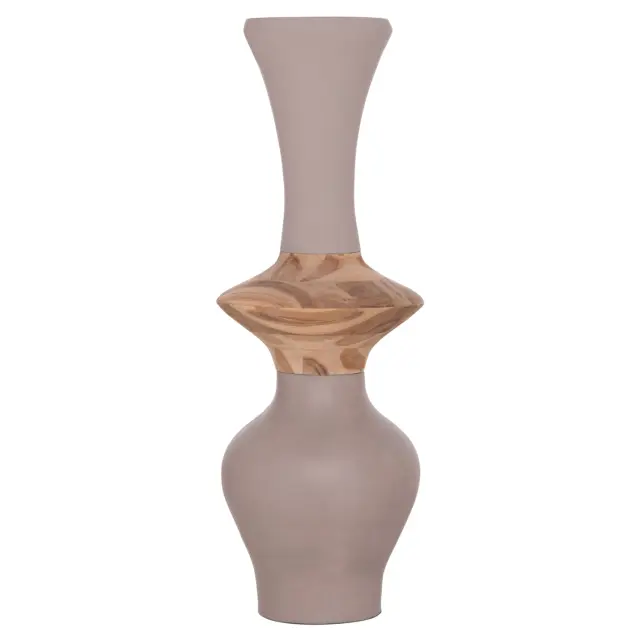 ΔΙΑΚΟΣΜΗΤΙΚΟ ΒΑΖΟ ΔΑΠΕΔΟY FB94660.05S FIBER CEMENT TAUPE--ΞΥΛΟ ΤΕΑΚ Φ45x120Υεκ 3