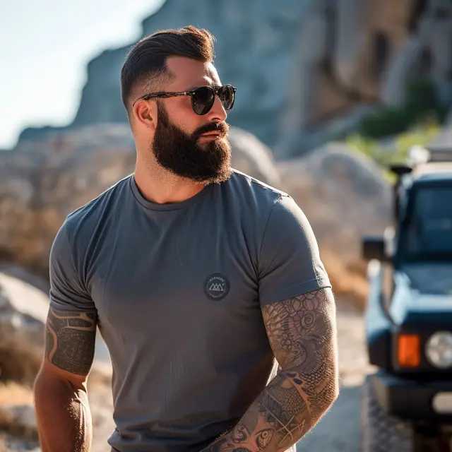T-shirt Noshame® Ανθρακί με Patch - 112547 - XXL