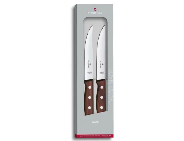 Σετ Μαχαίρια steak Victorinox με ξύλινες λαβές και μήκος λεπίδας 12cm - 2 τεμάχια - Σε συσκευασία δώρου5.1120.2G 2