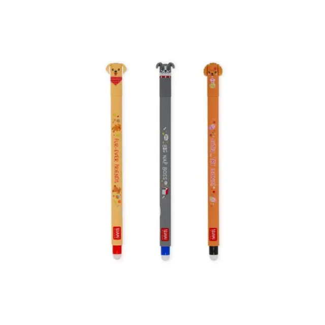 Legami Σετ 3 Στυλό με Μελάνι που σβήνει / Erasable Gel Pens: Fur-ever friends (Limited edition)
