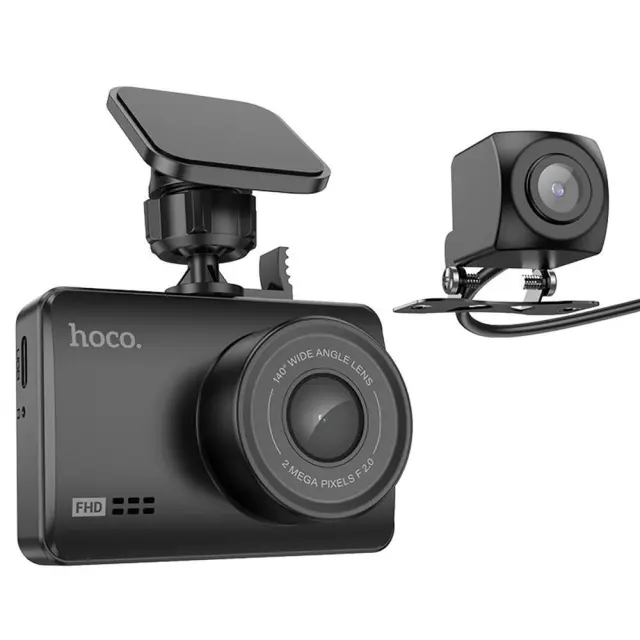 Αξεσουάρ Αυτοκινήτου Hoco Dash Cam (DV2) Driving Recorder with 2.45inch Display 1080p, 30Fps Black
