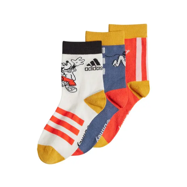 adidas Performance Unisex Kids Disney Mickey Mouse 3 Pair Socks Άσπρο - Κόκκινο IU4860 (adidas Performance) - XXSmall