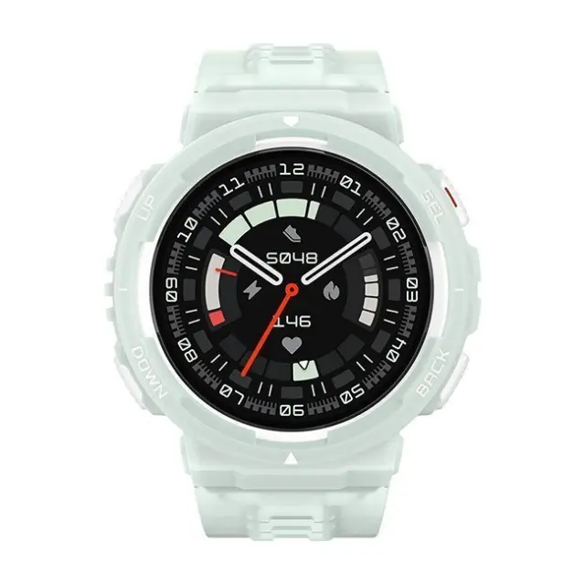Amazfit Smartwatch Active Edge 46mm Αδιάβροχο με Παλμογράφο (Mint Green)