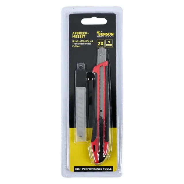 Break-off knife set 9mm 2 pieces