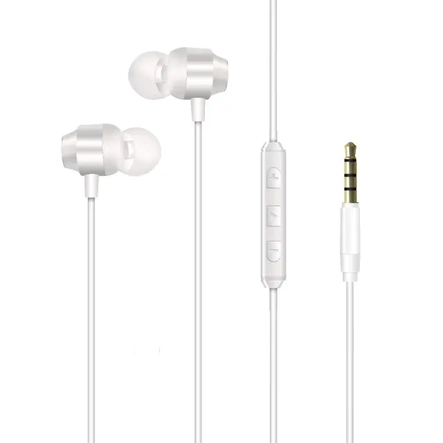 Hands Free Energizer CIA10 Metal Stereo 3.5mm Λευκό με Μικρόφωνο και Πλήκτρο Πολλαπλών Λειτουργιών 1.2m 2