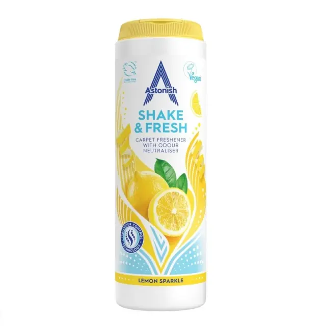 Astonish Shake & Fresh λεμόνι 350gr Σκόνη φρεσκαρίσματος χαλιών