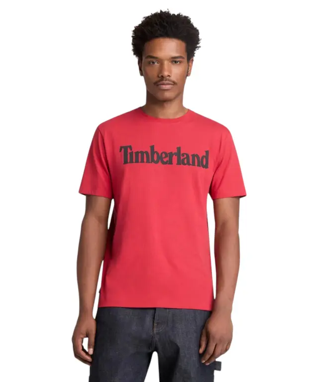 Timberland - Ανδρικό T-shirt TFO SS Linear Tee TB0A2BRN-N96 Κόκκινο - L 3