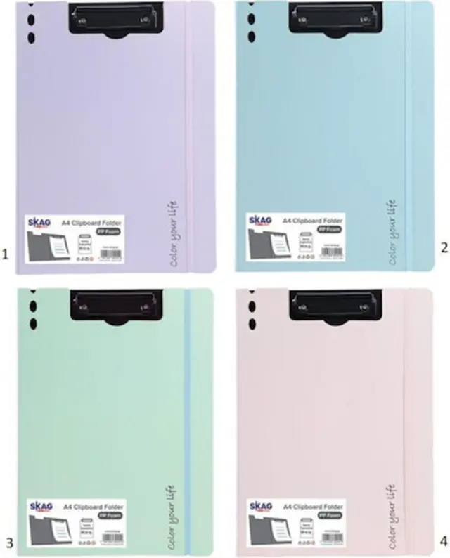 Ντοσιέ Foam Clipboard Καπάκι & Λάστιχο (4 χρώματα) / 302029 (Skag)