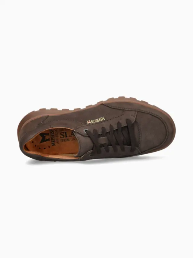 Mephisto Sneakers Ανδρικό δέρμα/δέρμα Nubuck Καφέ MEP/FLYNN D/BROWN 3