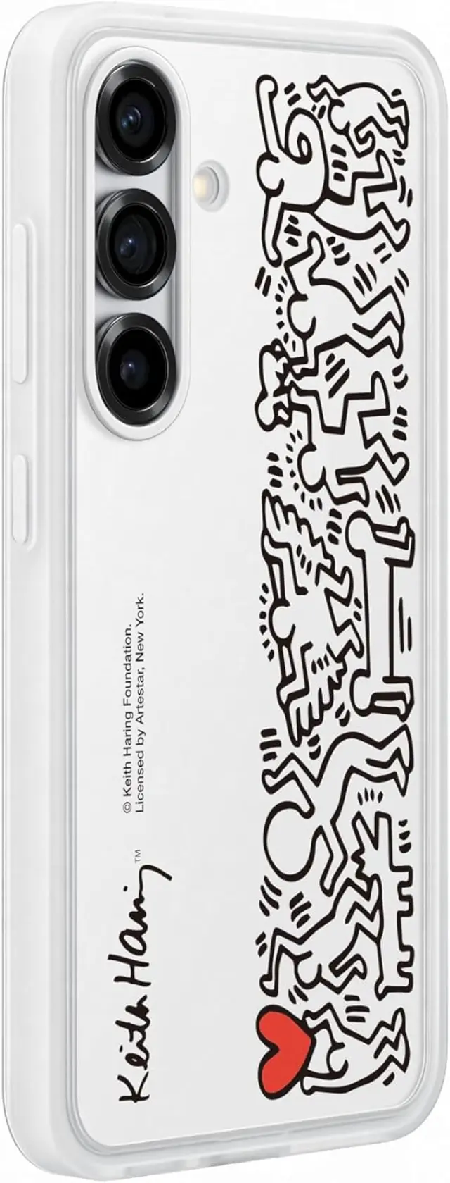 Samsung Flipsuit Case EF-MS931 for Galaxy S25, Keith Haring Design Smartphone Cover, Protective Case, Insert Cards in Keith Haring Design and Neutral, White 2