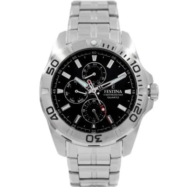 Festina Multifunction Collection, Men's Watch, Grey Silver Stainless Steel Bracelet F20445/3