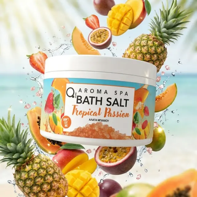 Qure Bath Salt - Άλατα Μπάνιου Tropical Passion 500g 3