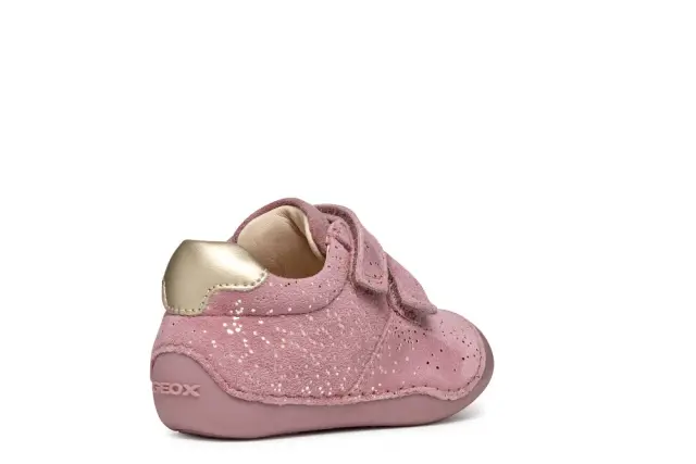 Βρεφικά Παπούτσια Geox Tutim για Κορίτσια Pink/Gold (Μεγέθη 18-22) ΡΟΖ 3