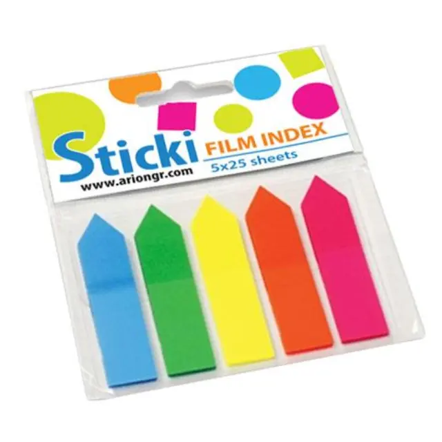 Σελιδοδείκτες Sticki Film Βέλος 43x12mm 5 χρώματα 7660-02