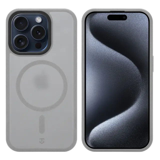 Tactical MagForce Hypersand Cover for Apple iPhone 15 Pro Light Grey 2