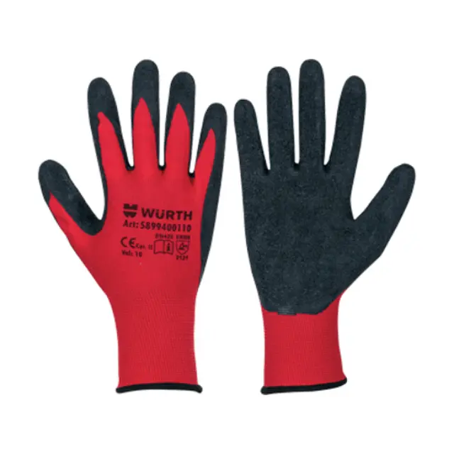 Wurth Multifit Γάντια Εργασίας Latex Κόκκινα 0899408209 0899408210 2