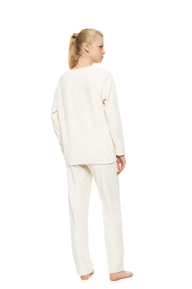 Pink Label Loungewear V Velvet Stripe σετ γυναικεία φόρμα σπιτιού W2034-1 2
