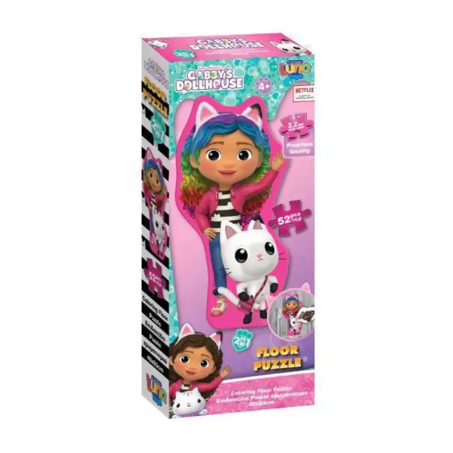 Luna Puzzle Χρωματισμού XL 52 τεμ. Gabbys Dollhouse (000574031)