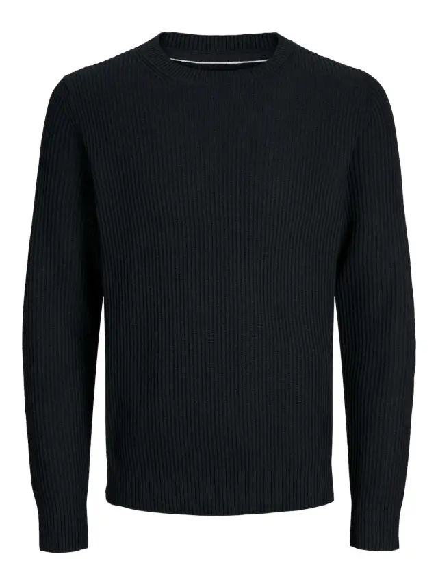 JPRBLALIAM KNIT CREW NECK LN Black Beauty - XXL
