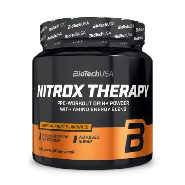 Biotech USA Nitrox Therapy Pre-workout Drink Powder With Amino Energy Blend 340gr Tropical Fruit