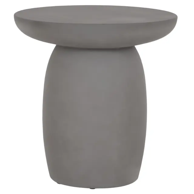 ΤΡΑΠΕΖΙ ΒΟΗΘΗΤΙΚΟ ΣΤΡΟΓΓΥΛΟ FB96593.01 ΓΚΡΙ FIBER CEMENT Φ46x48Υεκ. 3