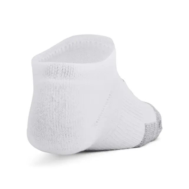 Under Armour Youth Unisex Heatgear 3 Pack No Show Socks Άσπρο 1375584-100 (Under Armour) - Medium 3