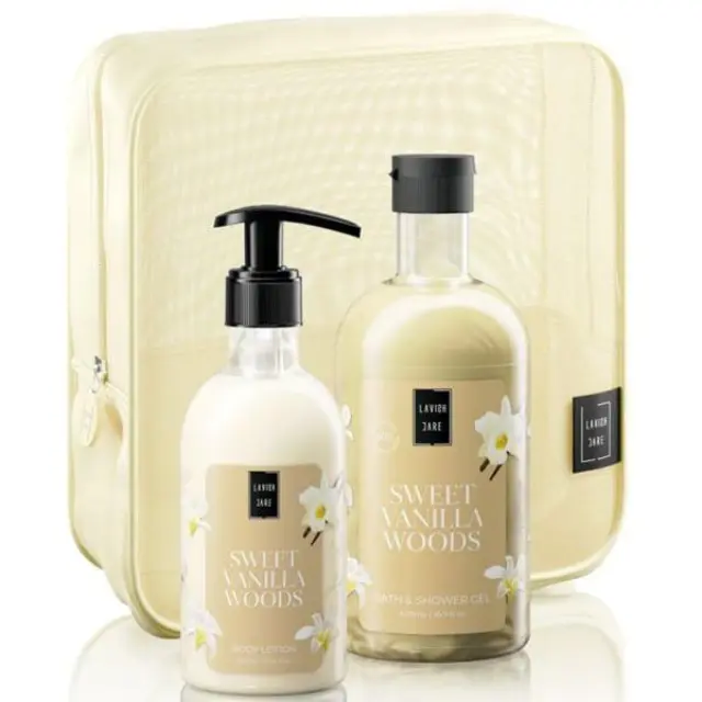 Lavish Care Body Care Set Sweet Vanilla Woods Shower Gel 500 ml + Body Lotion 300 ml