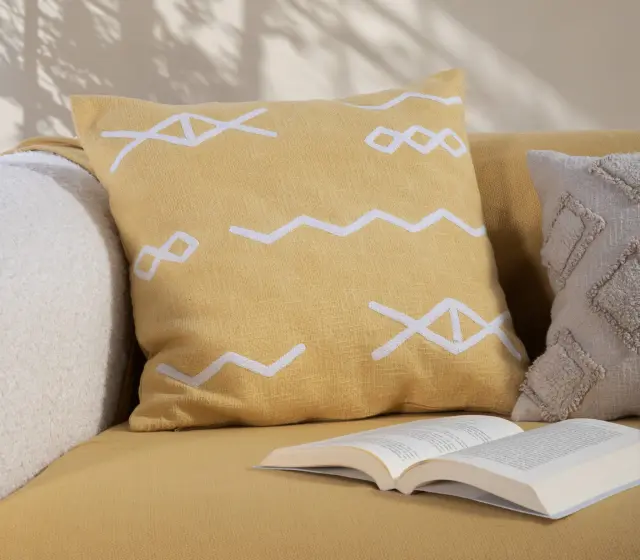 ΔΙΑΚΟΣΜΗΤΙΚΟ ΜΑΞΙΛΑΡΙ CREATE 45X45 NEF-NEF HOMEWARE YELLOW