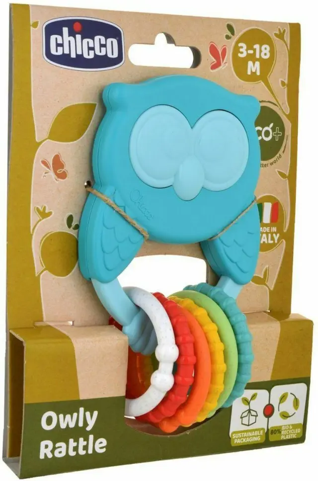 Chicco Eco Κουδουνίστρα Κουκουβάγια (10494-00) 3