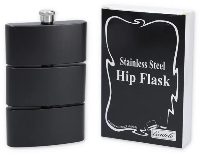 Hip Flask Φλασκί Ποτού Black Mat Triple - 3x90ml (270ml)