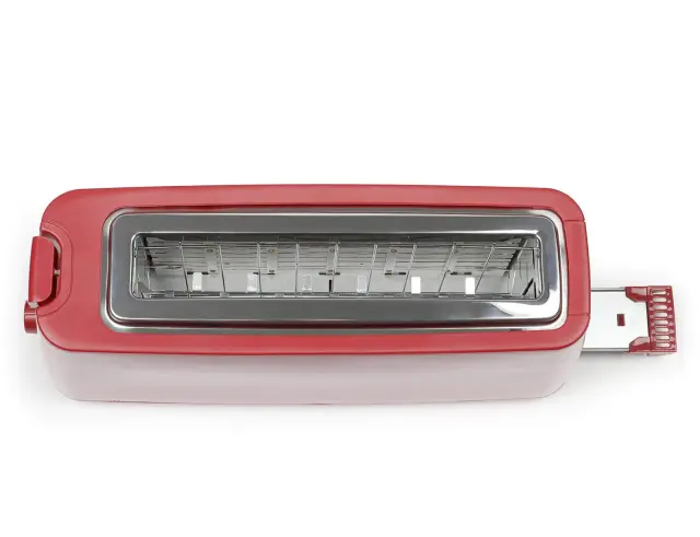 Φρυγανιέρα long slot Livoo DOD168RC με ισχύ 750W, λειτουργία ξεπαγώματος και χωρητικότητα 1 φέτα ψωμιού - Red chili DOD168RC 3