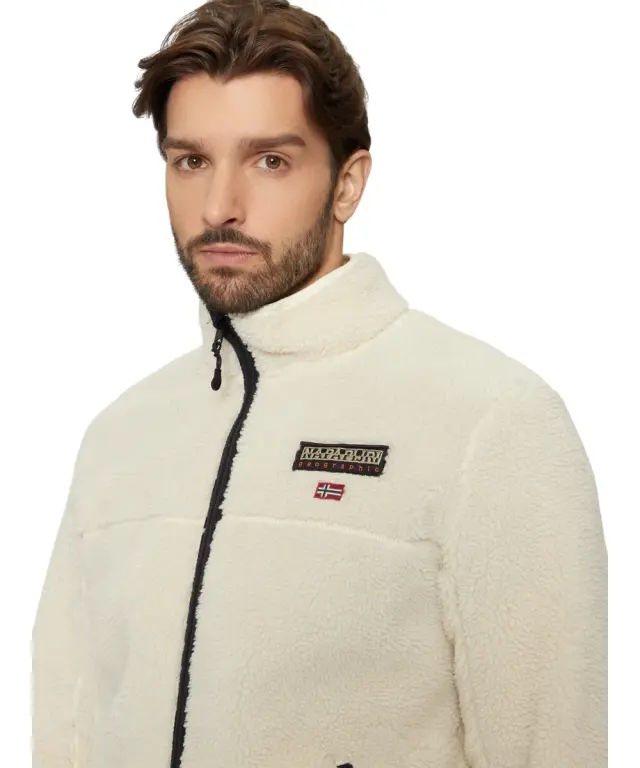 Napapijri - Ανδρική Ζακέτα Fleece T-Tynik fz Regular Fit NP0A4IA9-N1J Εκρού - 3XL 3